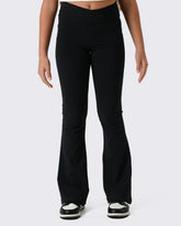 Black Crossover Flared Legging