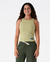 Dusty Mint Ribbed Crop Top