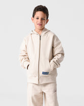 Beige UL Zip-Up Hoodie