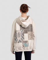 One-of-a-kind Beige Patchwork Hoodie