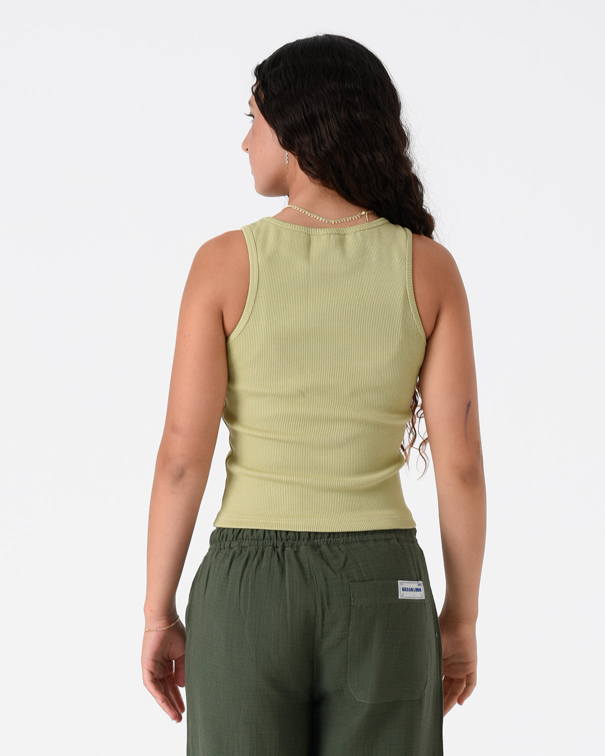Dusty Mint Ribbed Crop Top