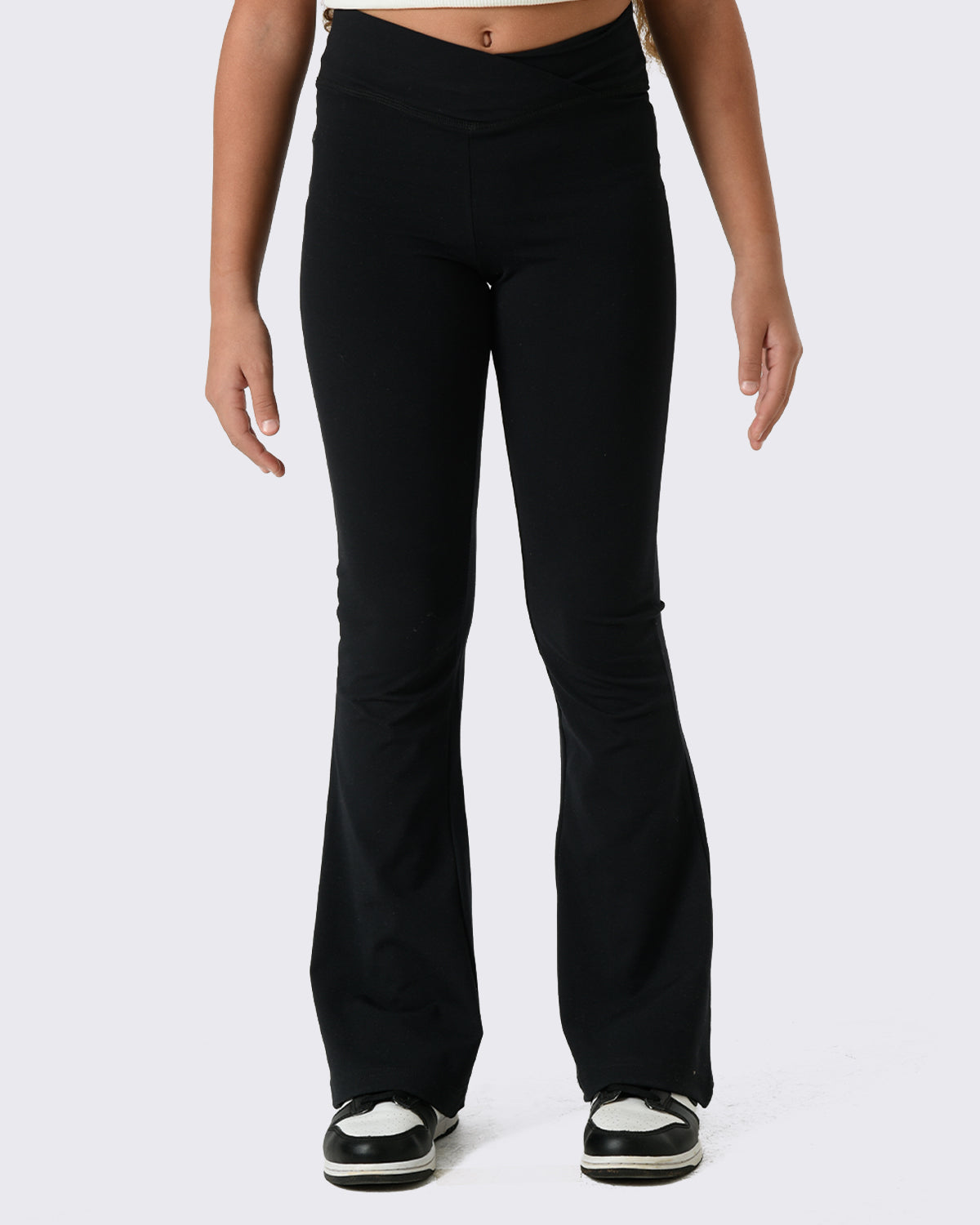 Black Crossover Flared Legging