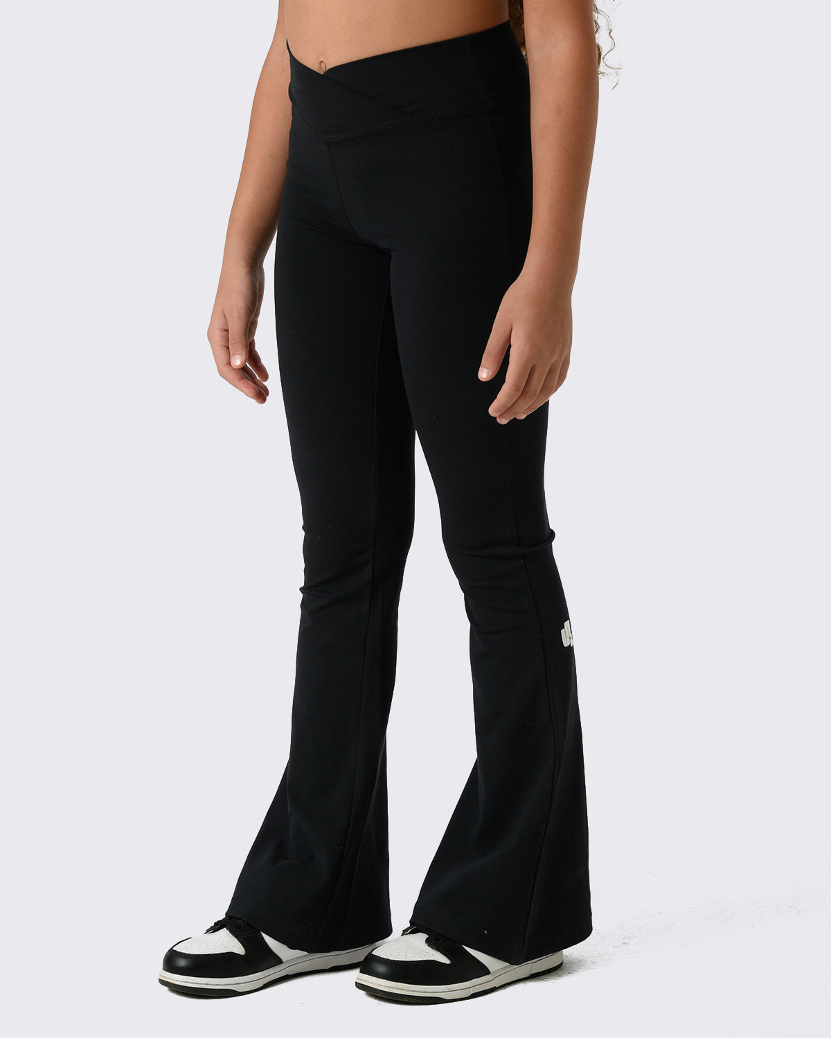 Black Crossover Flared Legging