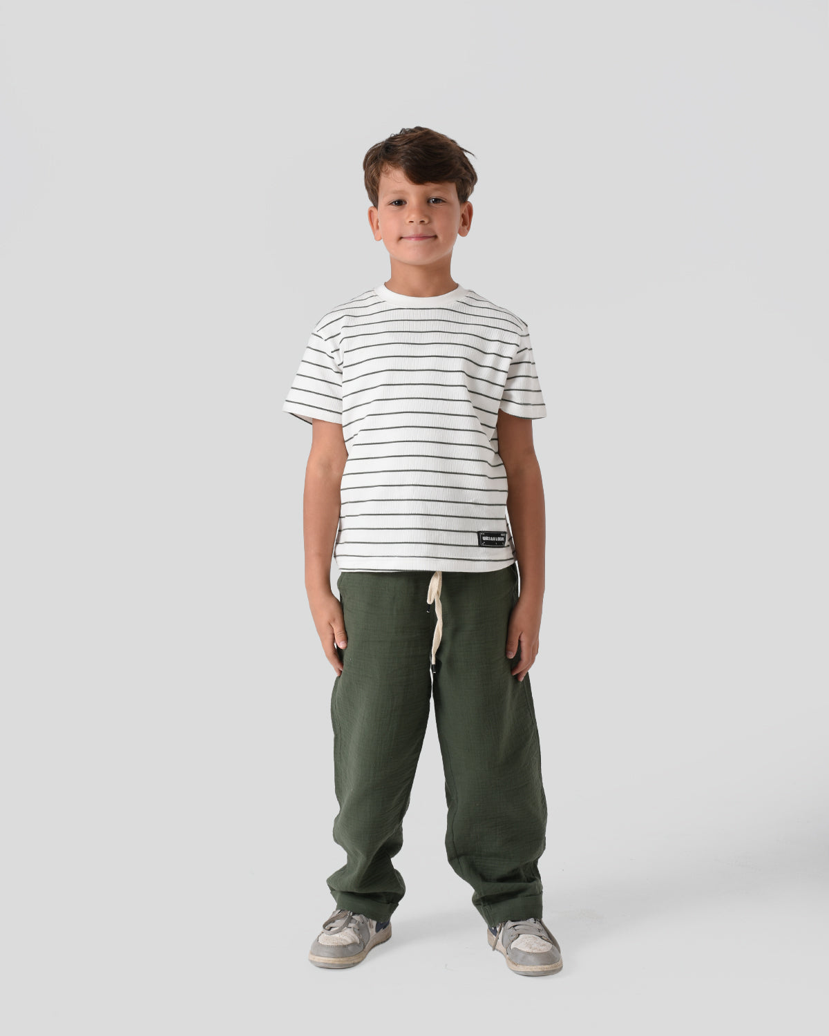 White Linear Tee