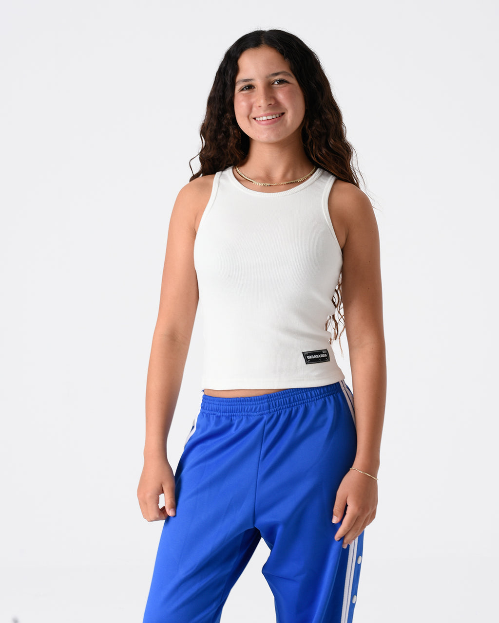 White Ribbed Crop Top