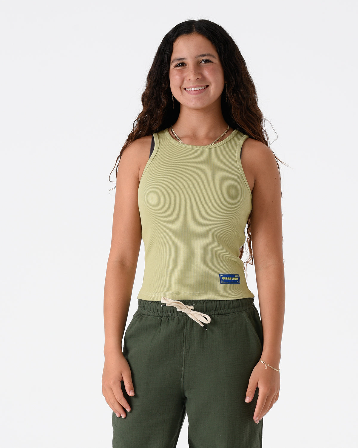 Dusty Mint Ribbed Crop Top