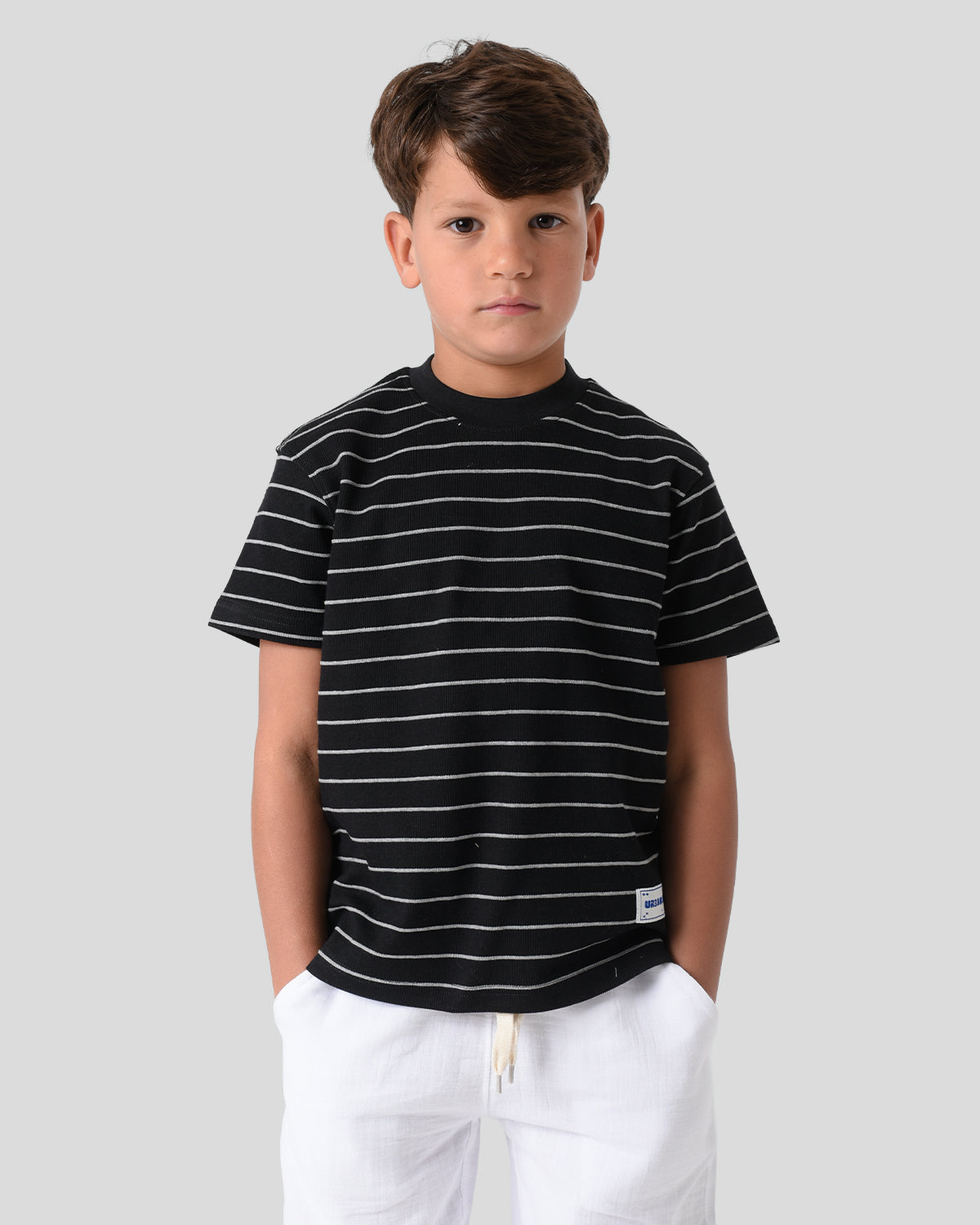 Black Linear Tee