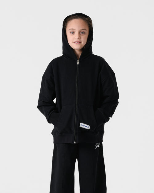 Black UL Zip-Up Hoodie