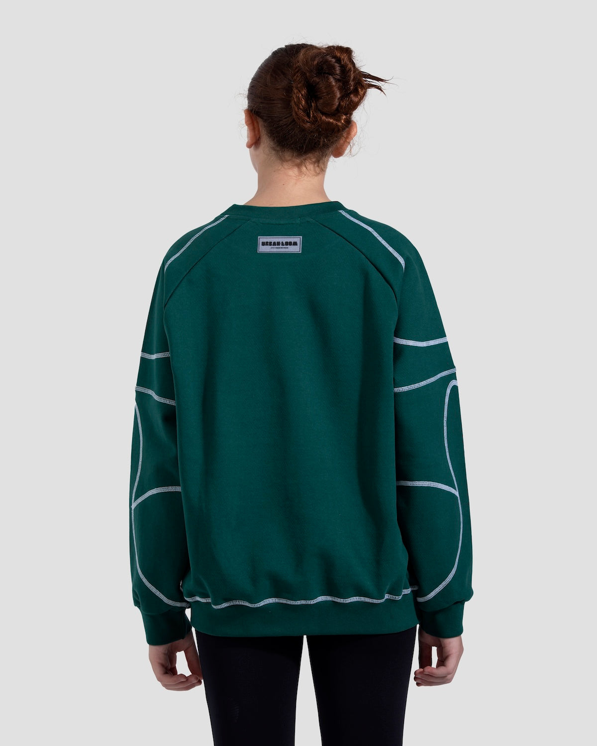 Contrast Stitch Sacramento Green Crewneck