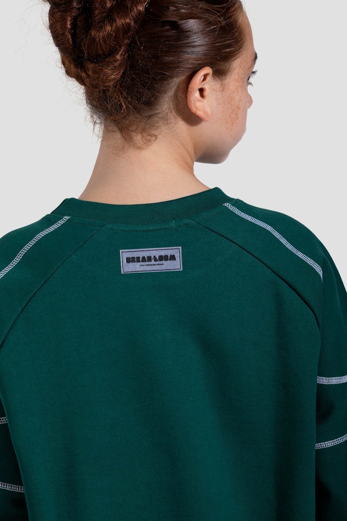 Contrast Stitch Sacramento Green Crewneck