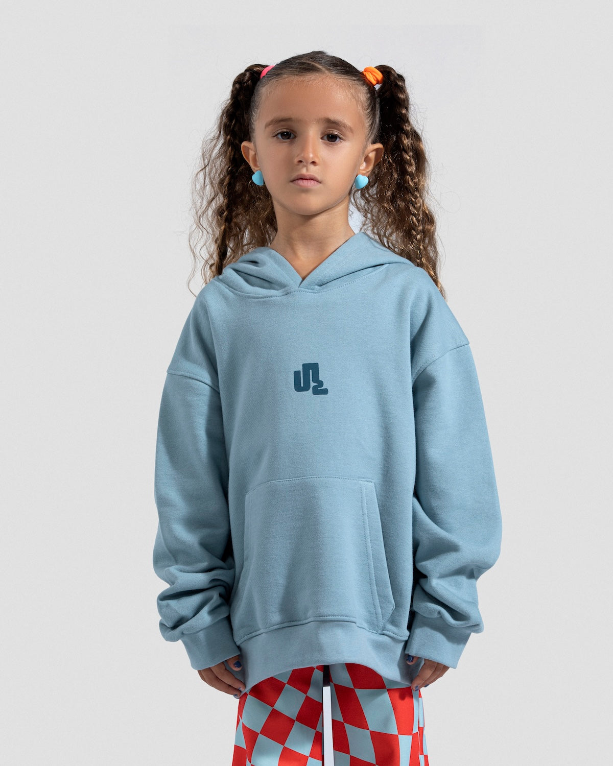 Paint Brush Teal Blue Hoodie