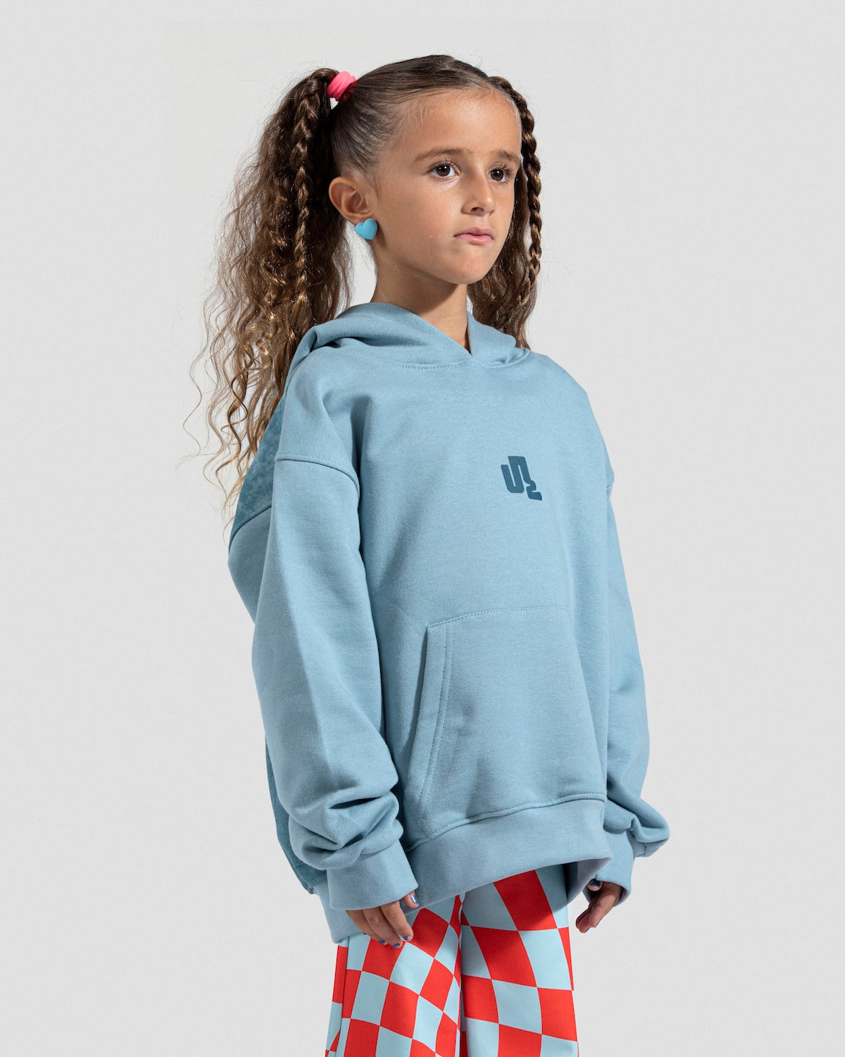 Paint Brush Teal Blue Hoodie