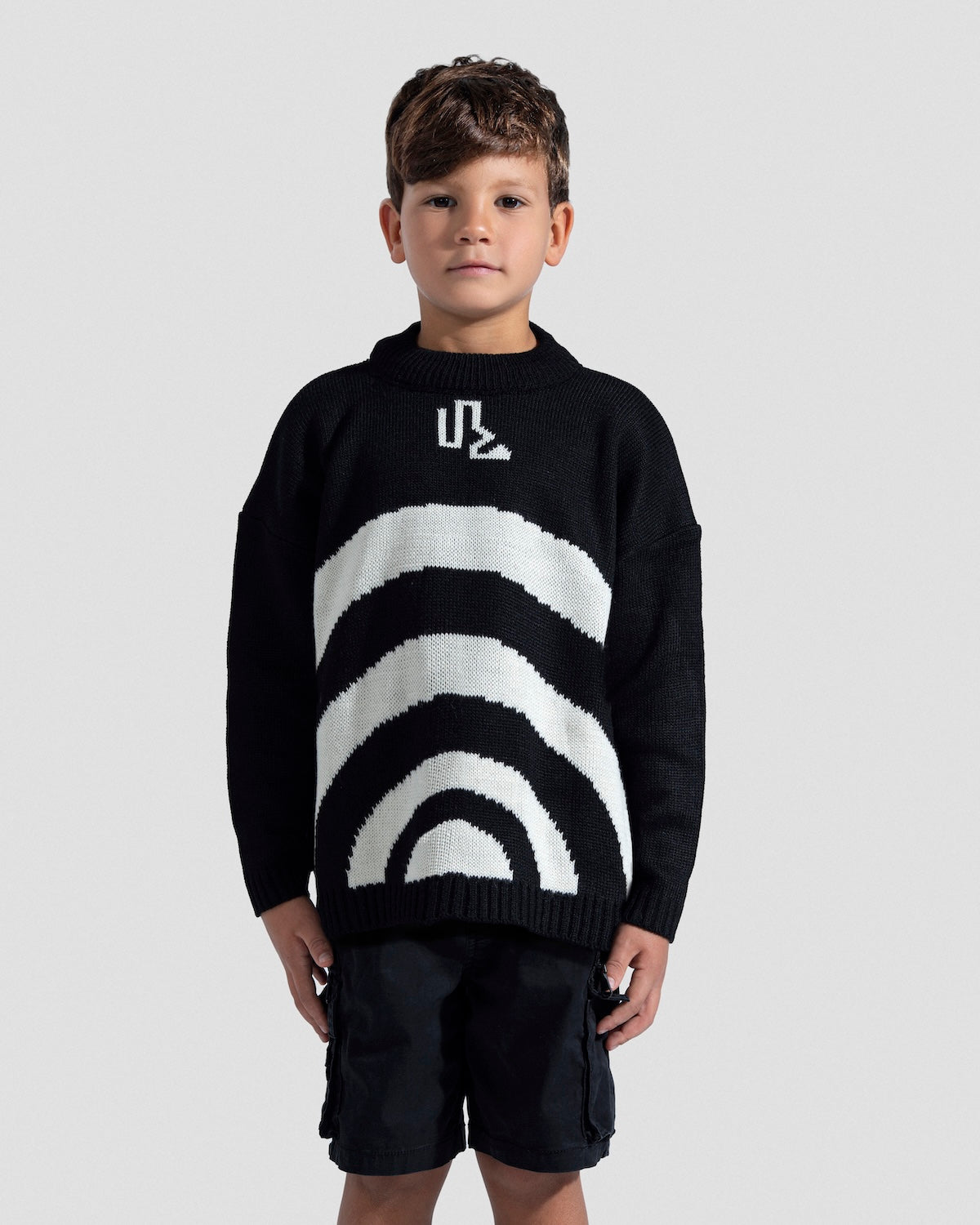 Waves Black Knit Jumper